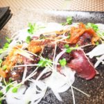 白干梅の梅ドレッシング かつおのたたきにかけて