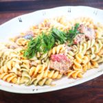 サバ缶と梅干しのマカロニサラダ