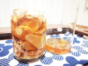 新生姜の白梅酢漬け