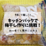 初心者でも簡単！ジップロック(キッチンバッグ)で梅干し作りに挑戦