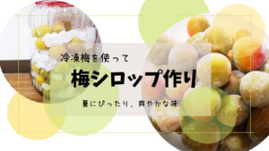 【発酵予防】冷凍梅で梅シロップ作り