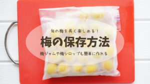 【梅の保存方法/冷凍梅】旬の梅を長く楽しめる!梅シロップや梅ジャム作りも簡単に
