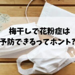 【梅干しで花粉症対策？！】梅干しで花粉症は予防できるってホント？？