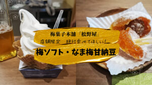 【梅菓子本舗・松野屋】絶対食べてほしい!店舗限定 梅ソフト・なま梅甘納豆