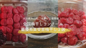【大分県大山町梅干しコンクール】梅干しソムリエおすすめ!最優秀賞受賞梅干し3選