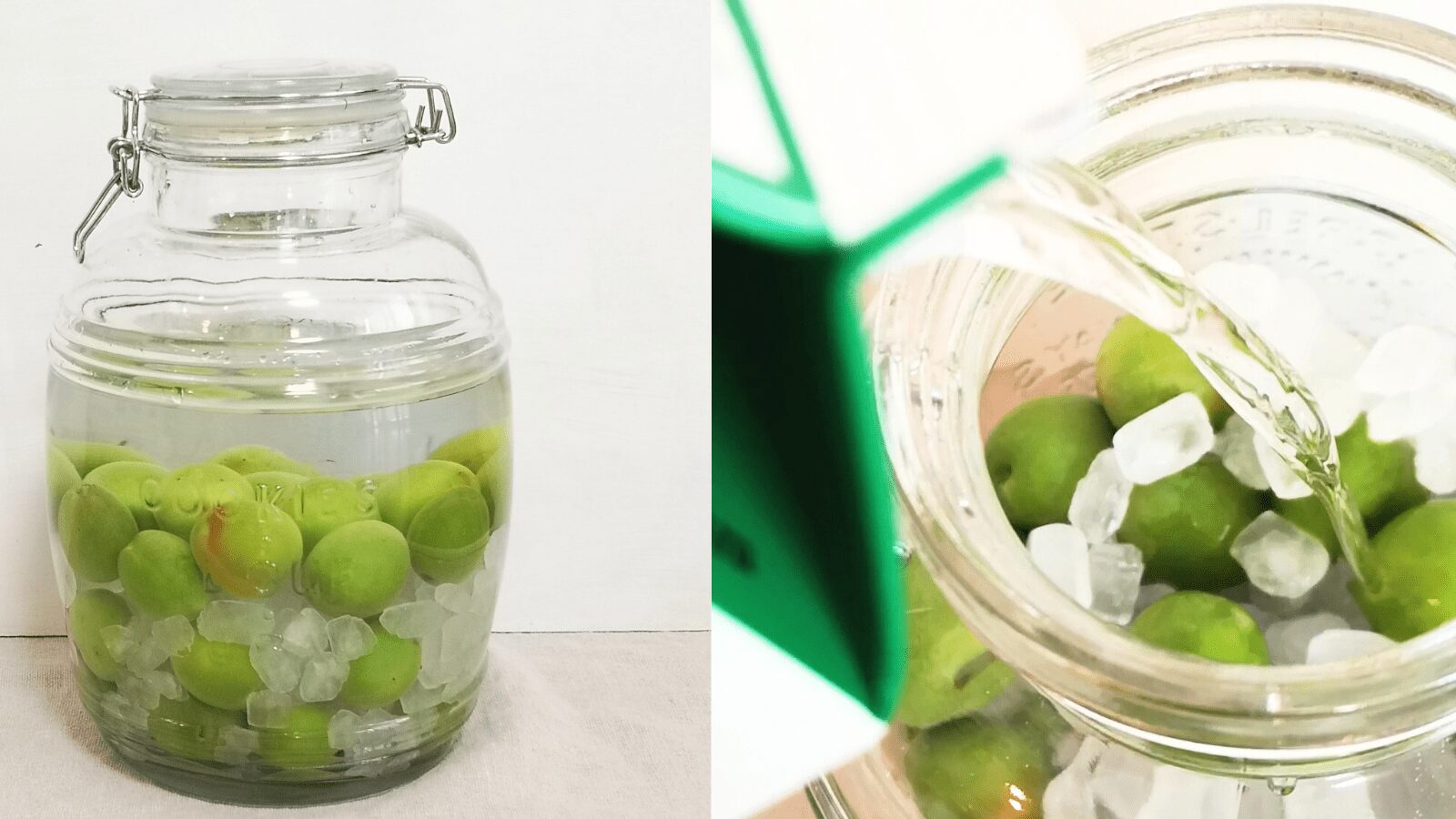 青梅とホワイトリカーを使って基本の梅酒作り