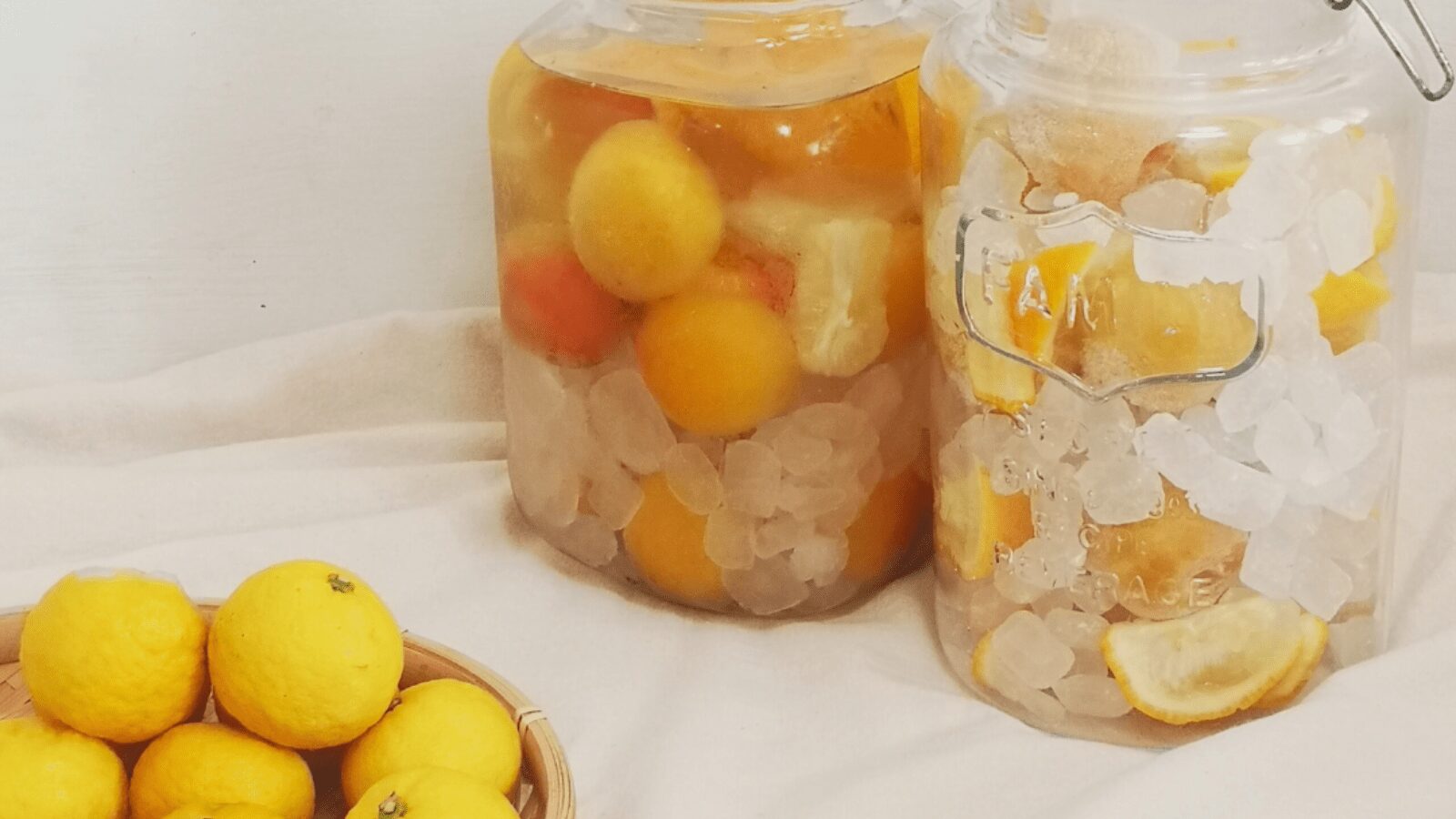 冷凍梅を使って/ゆず×冷凍梅のお酒・シロップ